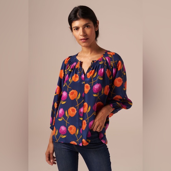 Tucker Tops - Tucker NYC The Classic Blouse
Midnight Passior Flower